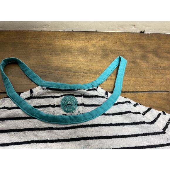 Double D Ranch Womens Open Shoulder Linen Blend Striped Aztec Top Size Medium - Picture 3 of 10